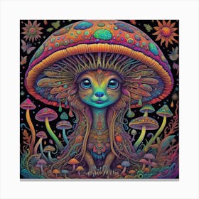 Psychedelic Cat 1 Canvas Print