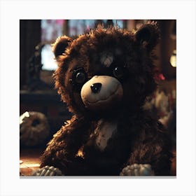 Battered Teddy Bear Canvas Print