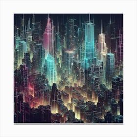 Futuristic Cityscape 26 Canvas Print