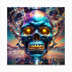 Psychedelic Skull Canvas Print