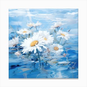 Daisies In The Water 1 Canvas Print