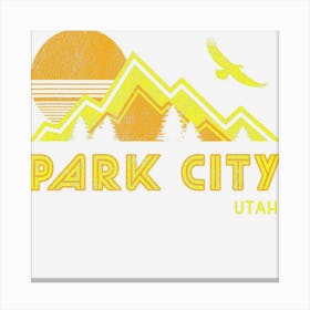 Retro Park City Utah Distressed Home Canvas Print