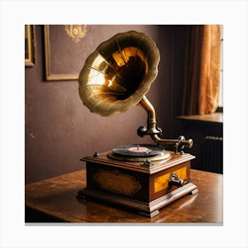 Nostalgia in Every Note: The Gramophone's Legacy Canvas Print