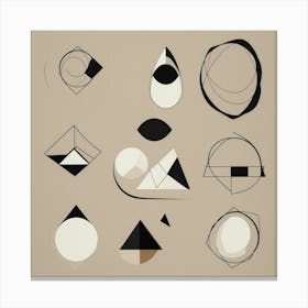 Abstract Geometric Shapes Wall Art 1 Canvas Print