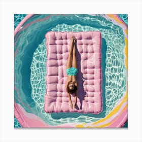 Swimming Art Print (38) Canvas Print