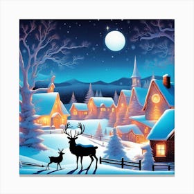 Christmas Eve Night Canvas Print