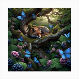 Fox In The Forest 1 Canvas Print