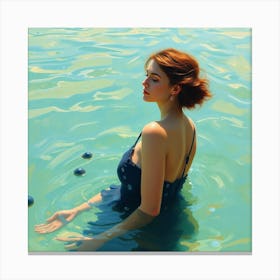 Woman In The Water 1 Canvas Print