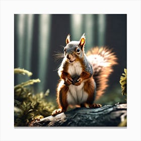 Squirrel In The Forest 251 Canvas Print