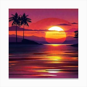 Sunset Painting 12 Canvas Print