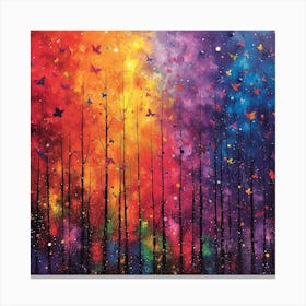 Rainbow Forest Canvas Print