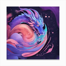 Abstract Dragon In Space Canvas Print