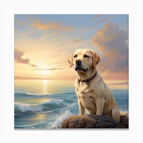 Labrador Retriever Dog Valley art 3 Canvas Print