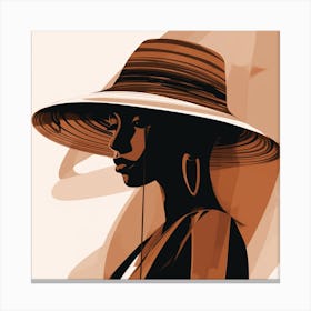 Woman In A Hat 47 Canvas Print