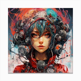 Cyborg Girl Canvas Print