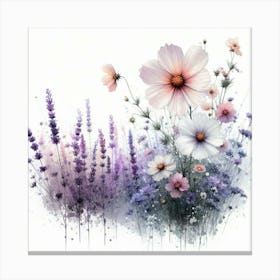 Watercolor Flowers Canvas Print