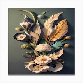 3d Flower Arrangement Canvas Print