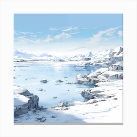 Tranquil Arctic Lake Canvas Print