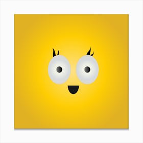 Yellow Smiley Face Canvas Print