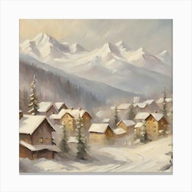 Winter Village 5 Canvas Print