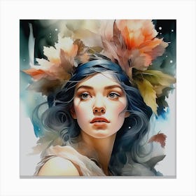 Autumn Girl Canvas Print