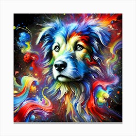 Rainbow Dog Canvas Print