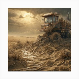 Truck In The Desert 3 Canvas Print