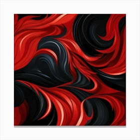 Abstract Red Black Canvas Print
