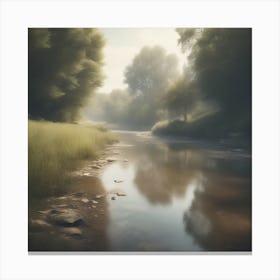 River In The Woods 17 Canvas Print