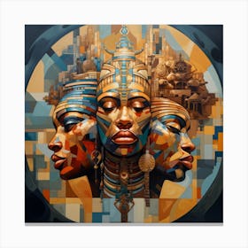 Three African Women 3 Canvas Print