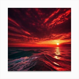 Sunset Over The Ocean 172 Canvas Print