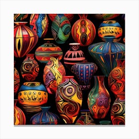 Colorful Vases 4 Canvas Print
