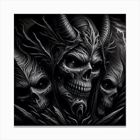 Demon Skulls Canvas Print