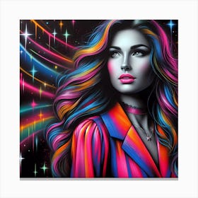 Psychedelic Girl Canvas Print