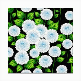 White Chrysanthemums 4 Canvas Print