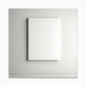 Mock Up Blank Canvas White Pristine Pure Wall Mounted Empty Unmarked Minimalist Space P (12) Canvas Print