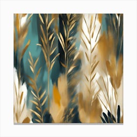 Gold And Teal Canvas Print