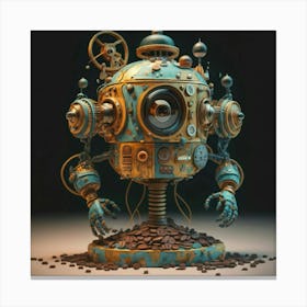 Steampunk Robot 1 Canvas Print