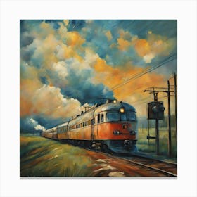 Train On The Tracks 2 Canvas Print