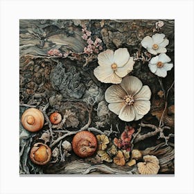 Acorns And Flowers Canvas Print