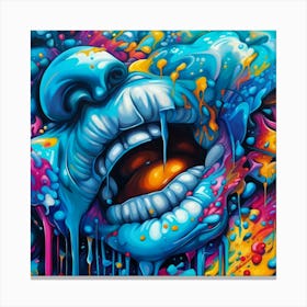 Blue mouth Canvas Print