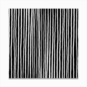 Abstract Black And White Stripes Canvas Print