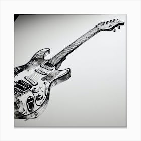 Electric Guitar Drawing Canvas Print