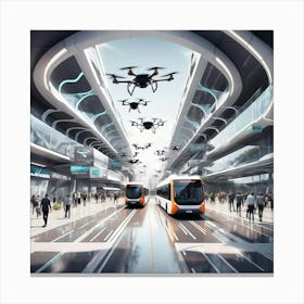 Futuristic City 14 Canvas Print