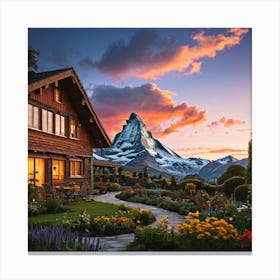 Matterhorn At Sunset 1 Toile