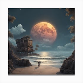 House On The Beach Canvas Print