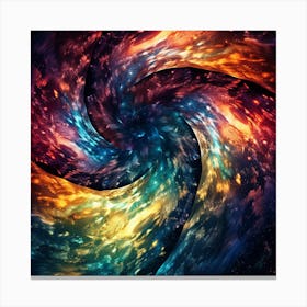Spiral Galaxy Background Canvas Print