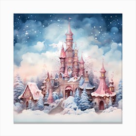 Watercolour Fantasy on White Canvas Print