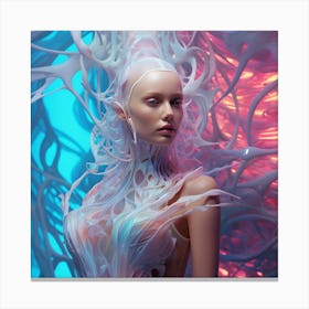 Woman 3d Art Canvas Print