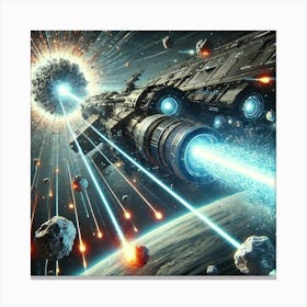 A Futuristic Sci Fi Scene Focusing On The Stellar Canvas Print